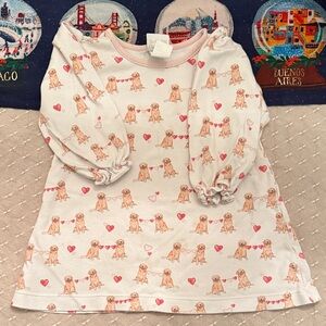 Cute Puppy Print Kids Nightgown
